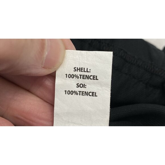 RAMY BROOKS Women Allyn Pants Satin Paperbag Elastic Tie Waist Sz M Black 3-50 - Picture 11 of 12